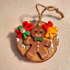 Gingerbread Man Bell Christmas Ornament New